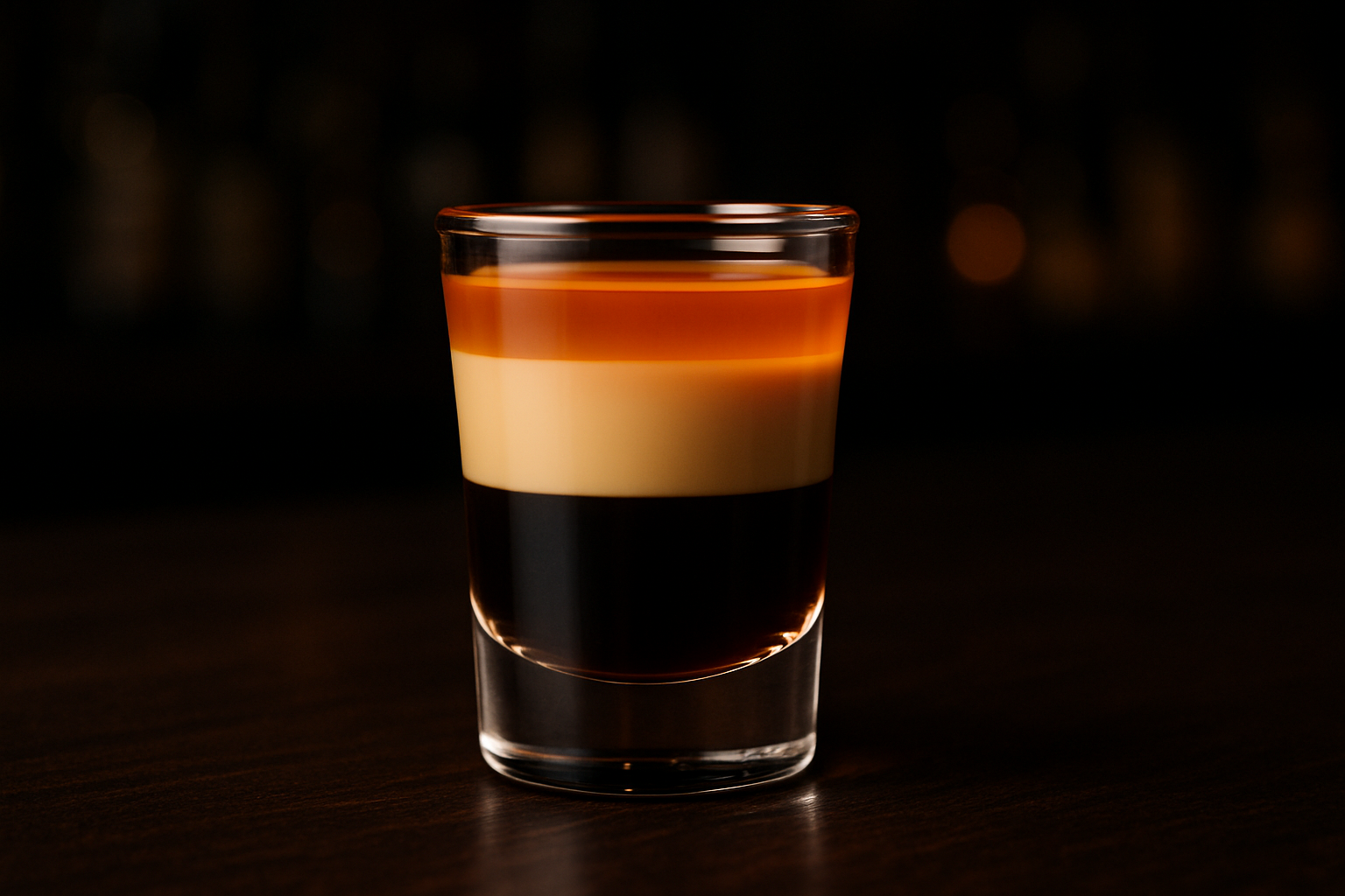B-52 chupito en capas con Kahlua Baileys y Grand Marnier