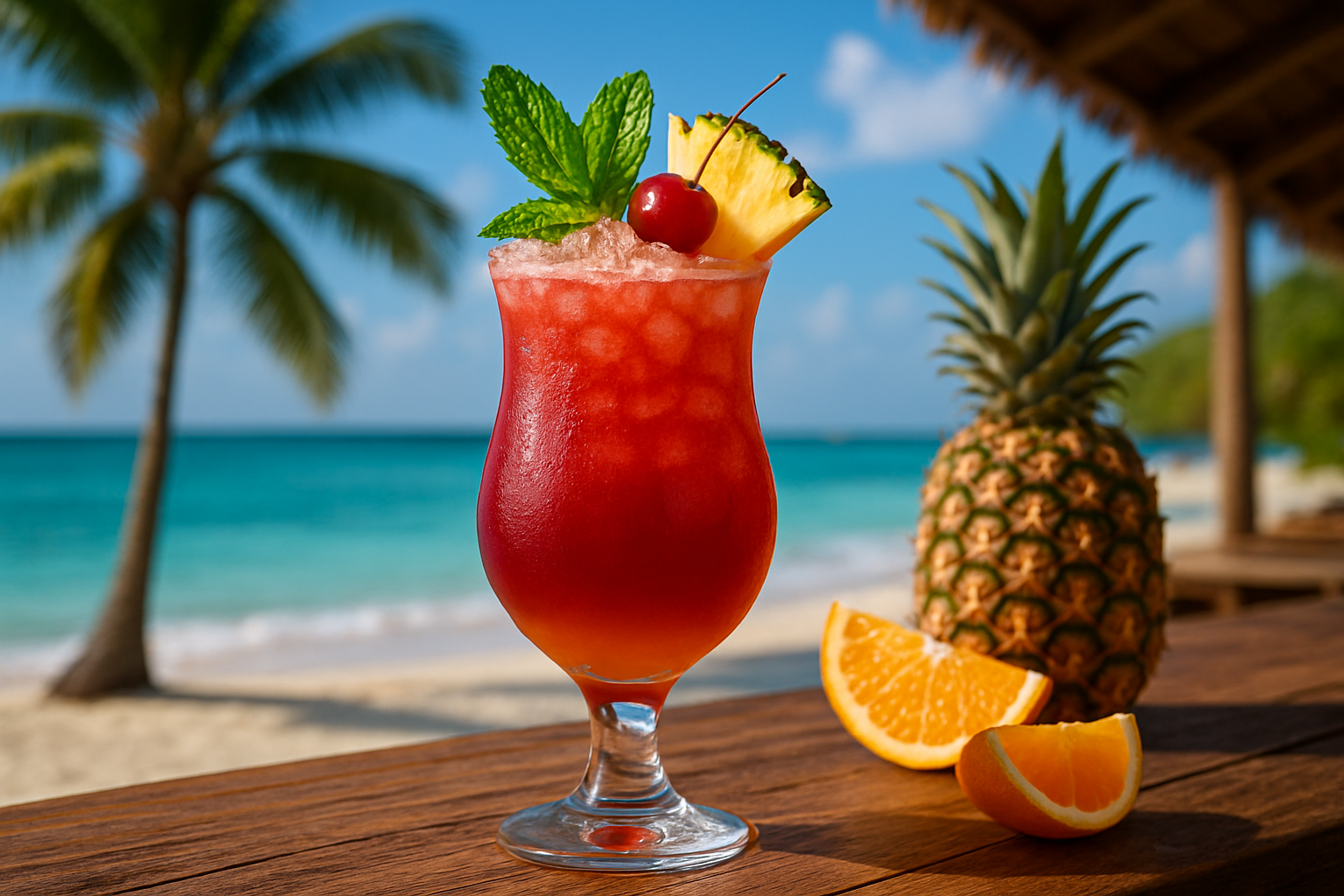 Rum Runner coctel tropical de ron con banana y blackberry