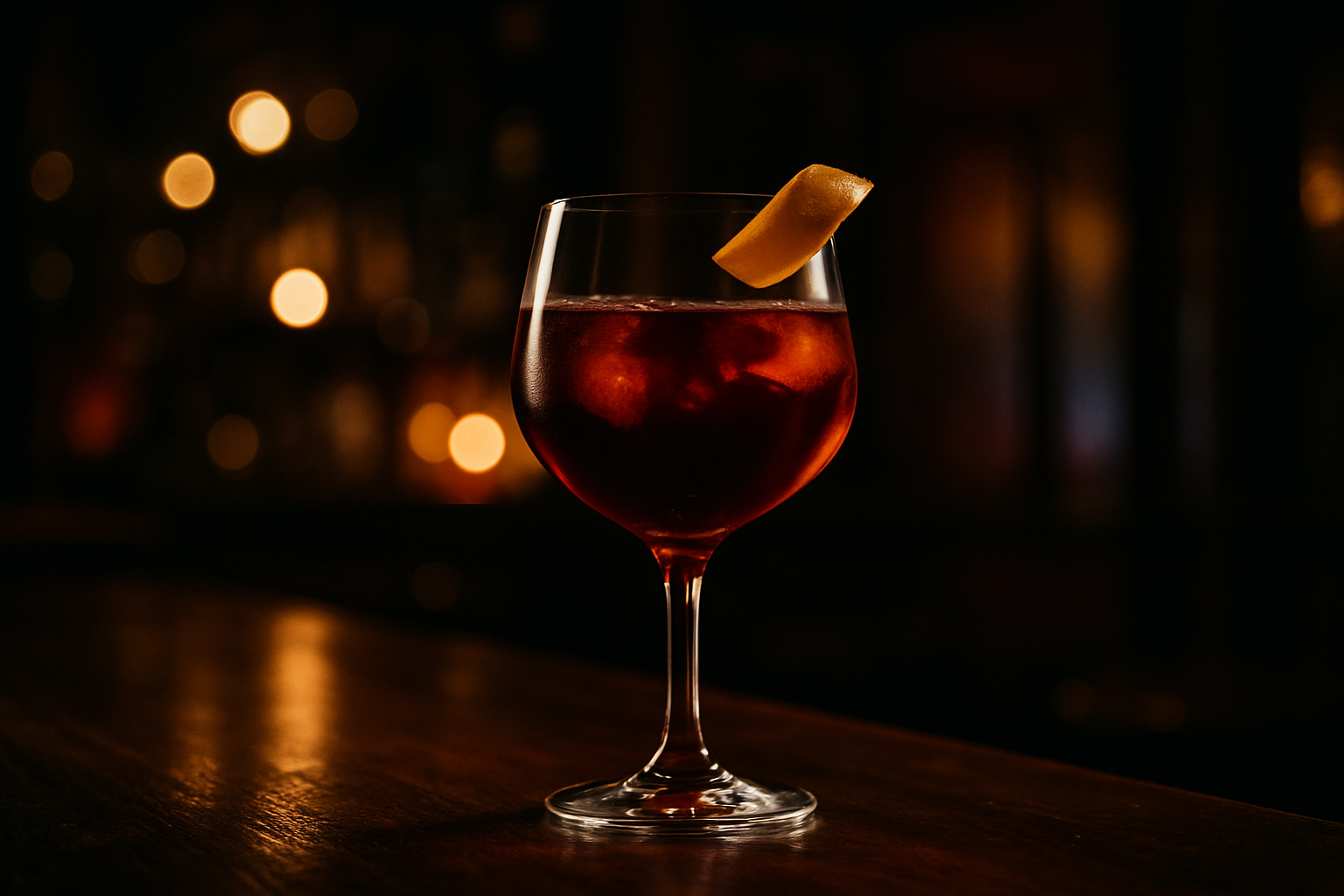 Cóctel innovador elaborado con vino en un bar de Buenos Aires