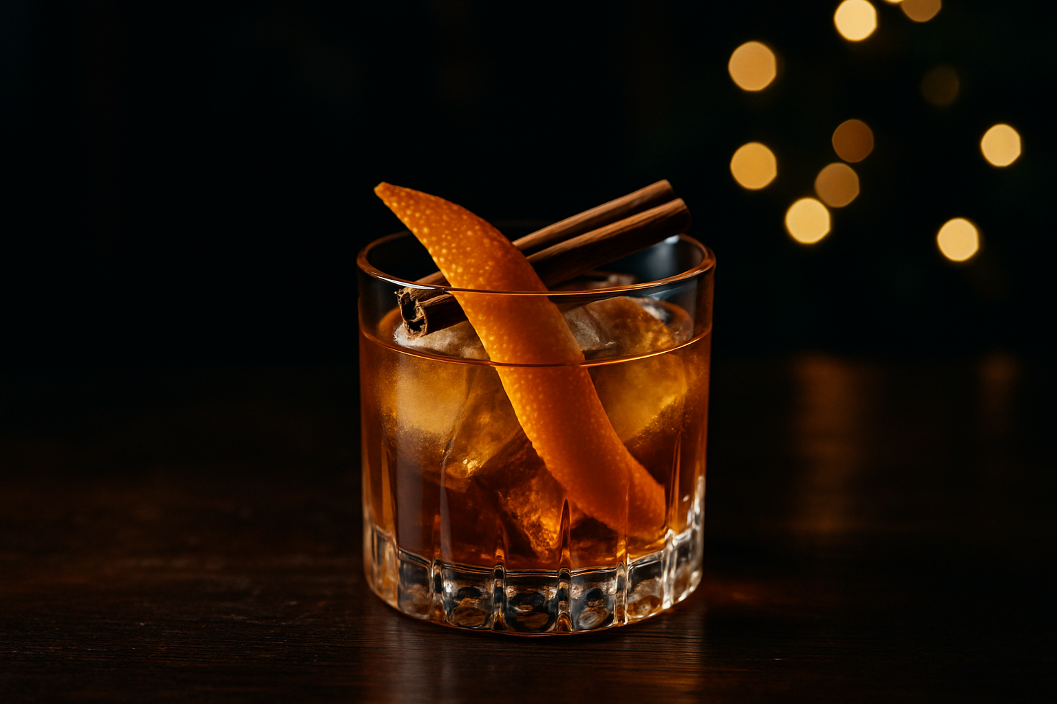 Cóctel navideño con sabor italiano, amaretto y naranja