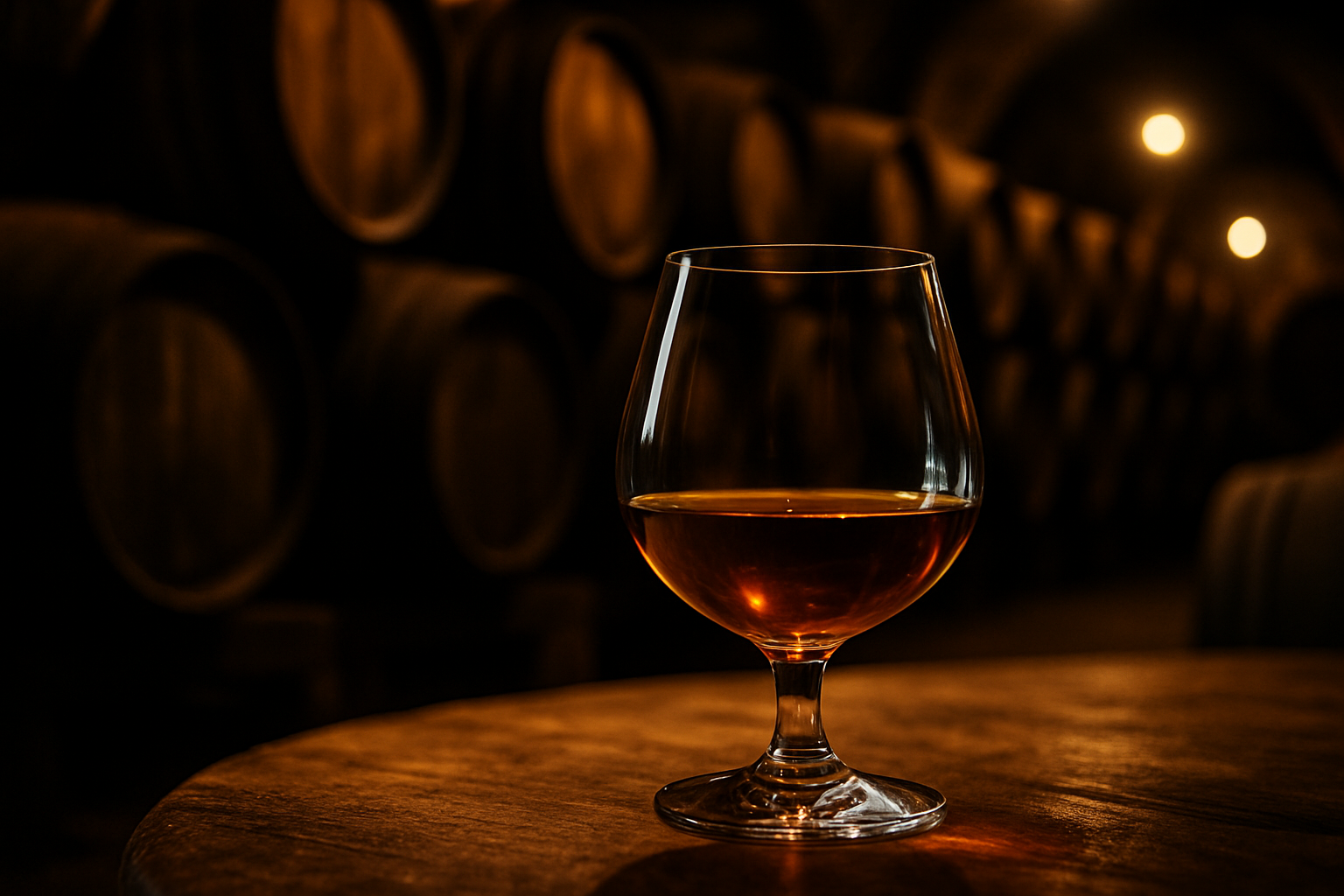 Brandy de Jerez junto a botas de envejecimiento